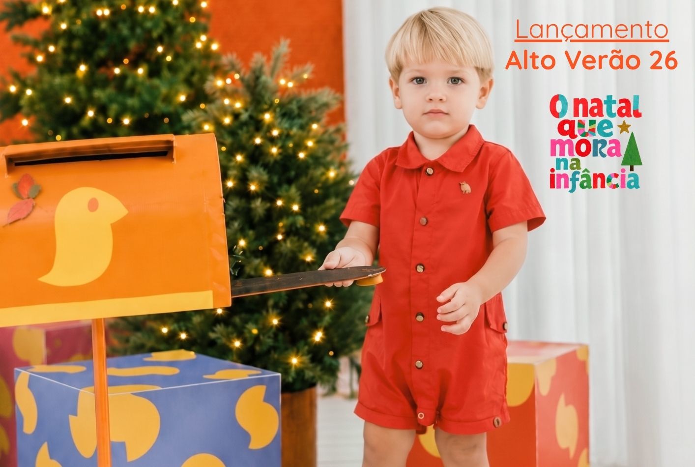 Lançamento Alto Verão 26 - Look vermelho infantil